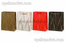 Пакет бумажный подарочный 18х23х10см "Люкс" с тиснением