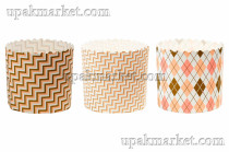 Форма бумажная для куличей d90хh90мм РОМБИКИ