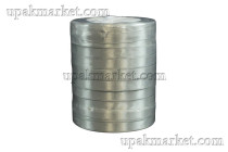 Лента 1 см Атласная Серебро 22 м (10 бабин)