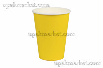 Стакан бумажный 350мл 90мм Желтый ГН Виридо /16уп х 50шт/ 