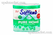 Полотенца бумажные 2-х слойные Pure Home Белые 27,5 м, 2 рул (9 уп) SOFFIONE																							