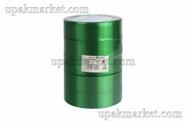 Лента 2,5 см Атласная зеленая 22 м (5 бабин)