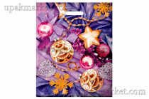 Пакет НГ с вырубной ручкой 38х47см "Сиреневый вечер" Интерпак /10уп х 50шт/ 