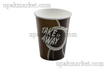 Стакан бумажный 350мл 90мм Кофе take away 50 шт*20 уп (1000 шт) Л-ПАК
