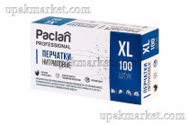 Перчатки нитриловые неопудренные XL черные PACLAN /10уп х 100шт/