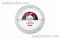 Тарелка пластиковая 190мм с каемочкой "Капли" Royal Party /20уп х 6шт/ 