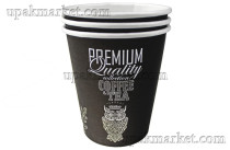 Стакан бумажный 250мл 80мм Сова ГН ГринПак  /20уп х 50шт/