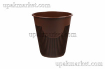 Стакан для горячих напитков 250мл коричневый 20уп по 13шт PР (260шт) ВЗЛП