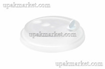 Крышка для стакана тип А д.90мм цвет прозрачный/белый ПП Покров /12уп х 50шт/