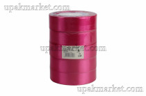 Лента 2,5 см Атласная Малиновая 22 м (5 бабин)