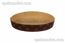 Форма бумажная для выпечки «Пирог» 185х30мм коричневая AVIORA