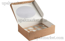 Короб под маффины MUF 12шт окно 330х250х100 OSQ (OCQ, OCIQ, ОСК, ОЭСКЬЮ, ОСИКЬЮ)