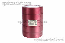 Лента 2,5 см Атласная Бордо 22 м (5 бабин)