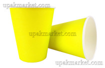 Бумажный стакан Л-ПАК 0,400л диам 90мм ГН Желтый (1000шт)