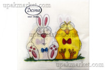 Салфетки 25х25 1-слойн. Сладкая парочка 40л ДЕСНА 