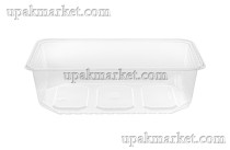 Контейнер 0,750л 186х132х52 прямоугольный низкий Упакс - Юнити /10уп х 50шт/ 