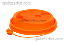 Крышка для стак.д.90мм (0,300-0,500л)оранжевая (20уп х50шт)  (1000шт)