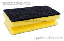 Губка кухонная А-1 профиль макси без надписи 14,5х6,5х4см