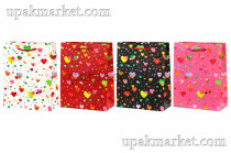 Пакет бумажный подарочный 18х23х10см Люкс c тиснением