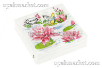 Салфетки 25х25 "Лилии у озера NEW" 1 сл. 40л ДЕСНА