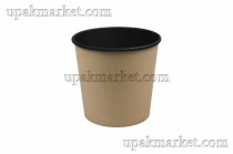 Супница Round Bowl 500 100(76)х95мм 435мл ДНО черно-крафт OSQ (OCQ, OCIQ, ОСК, ОЭСКЬЮ, ОСИКЬЮ)