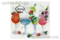 Салфетки 25х25 1-слойн. ДЕСНА 40л  Коктейль