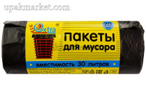 Пакет для мусора 30л (20шт в рулоне) 6мкм Экстра