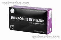 Перчатки виниловые неопудренные L черные LINGER /10уп х 100шт/ 