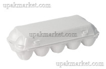 Яйцебокс SE-10 вспененный на 10 куриных яиц 252х105х65 Интерпластик