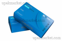 Перчатки нитриловые неопудр.смотр. MEDIOK XL /10х100шт/ (10) голубые 3,5гр (OCEAN)