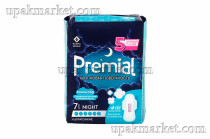 Прокладки женские гигиенические с крылышками Night 7шт Premial