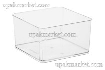 Фуршетная форма Контейнер квадратный 350мл. 97х97х55мм прзрачный PS (156шт)
