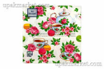 Салфетки 33х33 трехслойные "Чайная роза" 20шт Art Bouquet