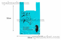 Пакет майка 30х50 25 микр "Ежик" 5 гр Ольга и К