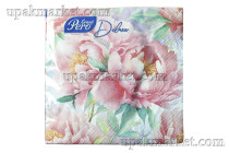 Салфетки 33х33 3-х слойные "Розовый туман" 20 листов, GrandPero Deluxe