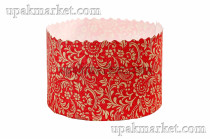 Форма бумажная для куличей d134хh90мм КРАСНАЯ ХВ 