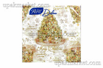 Салфетки НГ 33х33 трехслойные "Винтажная ель" 20 штук GrandPero Deluхе