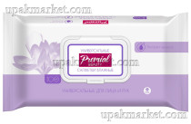 Салфетки влажные 100шт натуральные универсальные с экстрактом крокуса Бумфа Премиал