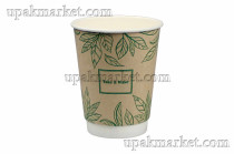 Стакан бумажный 350мл 90мм ГН Кофе (Take&Wake) 2-х слойный Л-ПАК