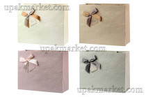 Пакет бумажный подарочный 32х26х12 Люкс микс