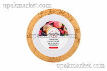 Тарелка пластиковая 190мм с каемочкой "Золотой мрамор" Royal Party