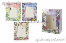 Пакет бумажный подарочный 23х18х10см Люкс c окном