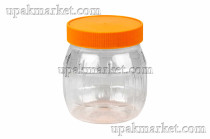 Банка ПЭТ 0,500 "Бочонок" + желтая крышка №82	