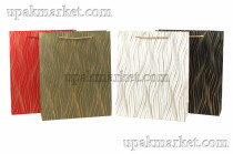 Пакет бумажный подарочный 18х23х10см "Люкс" с тиснением