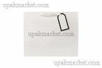 Пакет бумажный подарочный 32 х 26 х 12 Люкс белая кожа лак