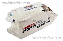 Салфетки влажные 120шт с клапаном для всей семьи Эконом smart