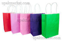 Пакет бумажный подарочный 12х15х5см Крафт микс 5 цветов