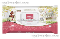 Салфетки влажные 120шт с крышкой тревел Рим Бумфа АМРА 