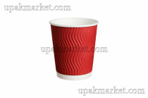 Стакан бумажный 0,250л 80мм ГН Красная волна 3-х слойный AVIORA 