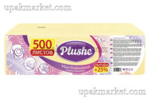 Салфетки 24х24 1 сл. 500л Пастель желтые PLUSHE 